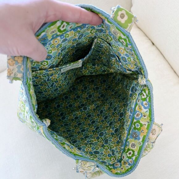 Vera Bradley Blue and Green Floral Tote - Picture 5 of 5